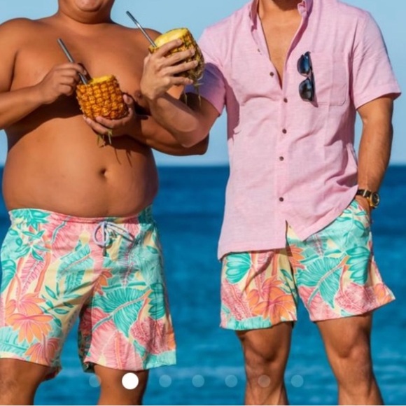 Kenny Flowers The Tropical Palm Chancers Swim Trunks Size XL - Picture 1 of 5